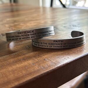 Inspirational Metal Cuff Bracelets for Men and Women